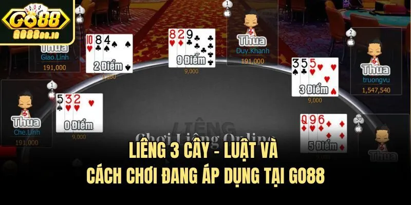 Liêng 3 Cây – Luật Và Cách Chơi Đang Áp Dụng Tại Go88